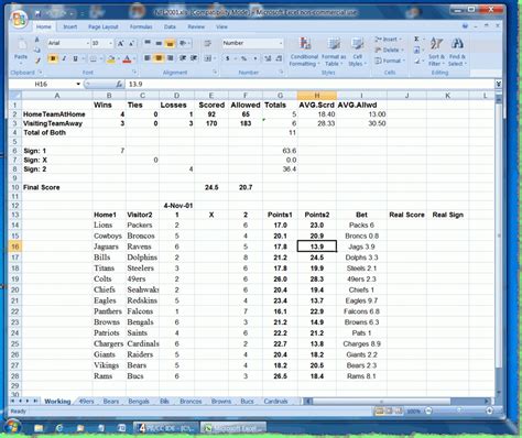 betting software excel.